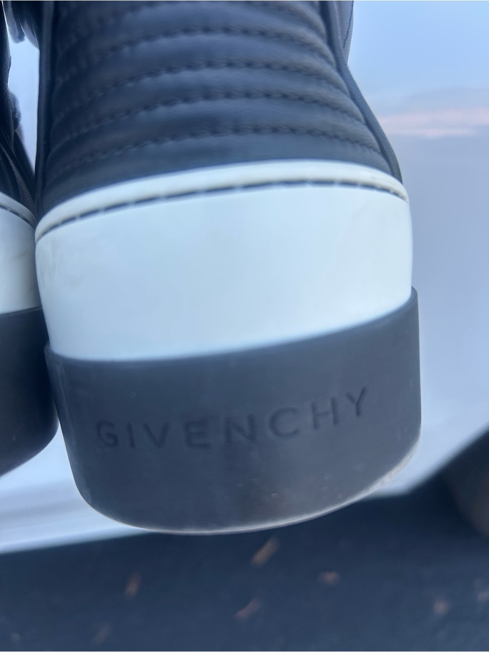 Givenchy Black & Red High-Top Sneakers with Star Strap - Picture 5 of 7